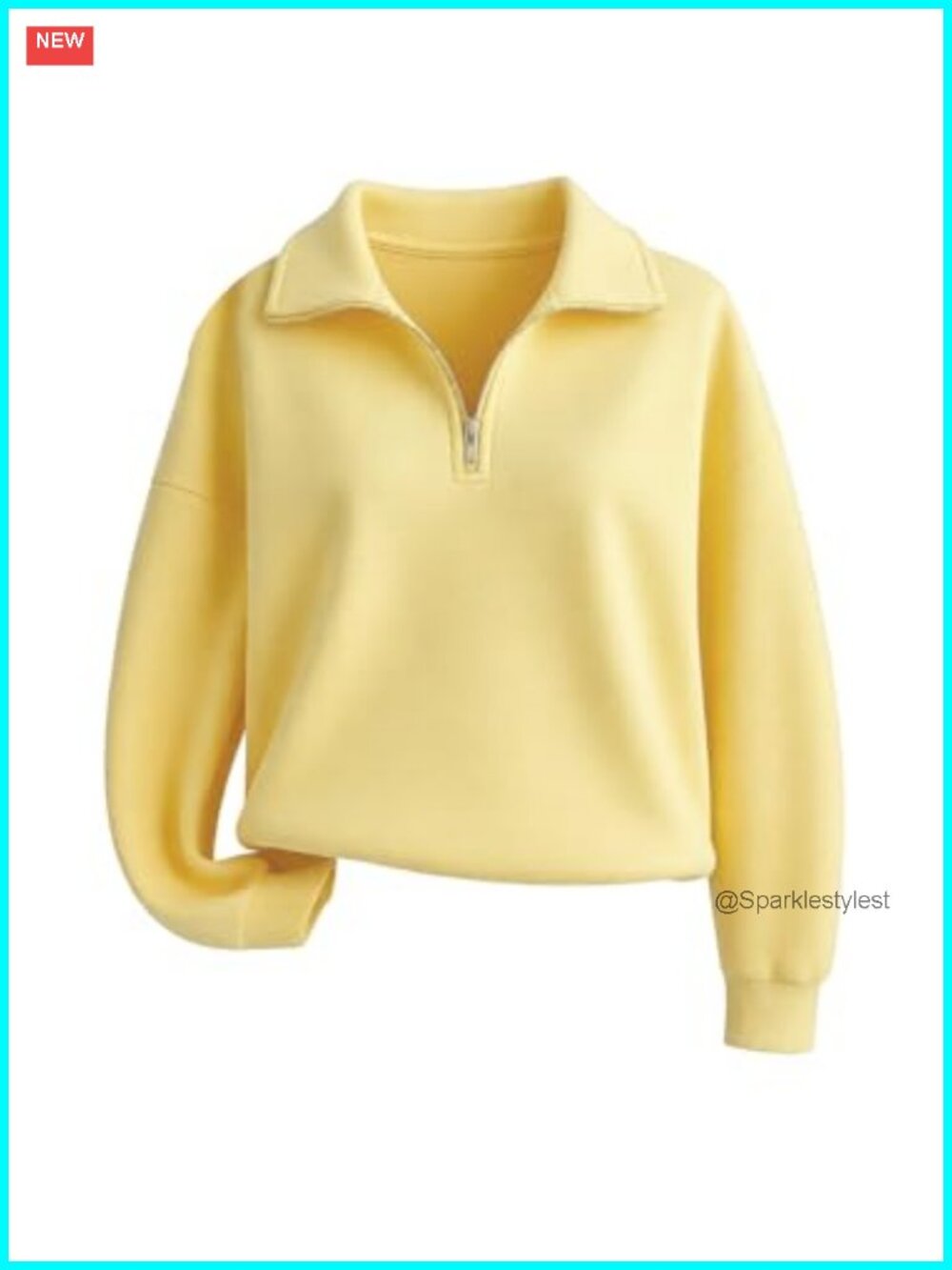 SOLY HUX Women's Quarter Zip Sweatshirt Collared Long Sleeve Pullover Top